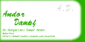 andor dampf business card